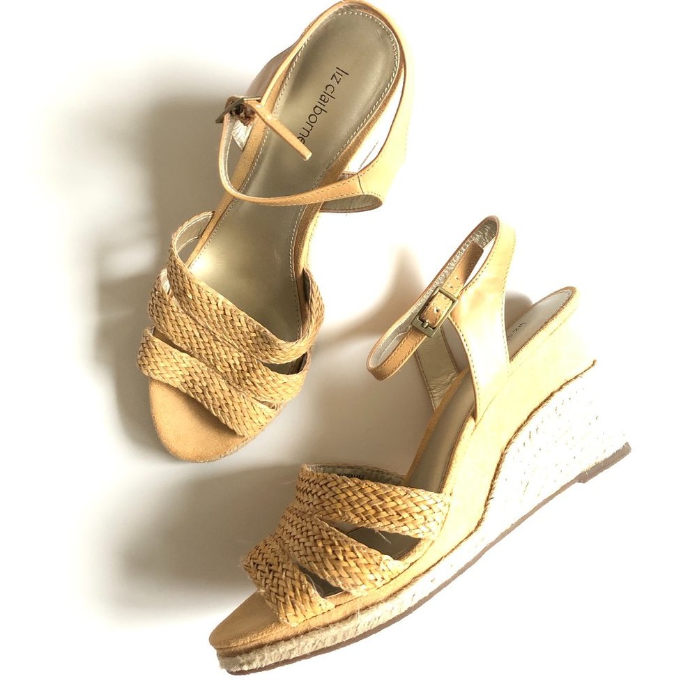 LIZ CLAIBORNE Woven Strappy Wedge Sandal